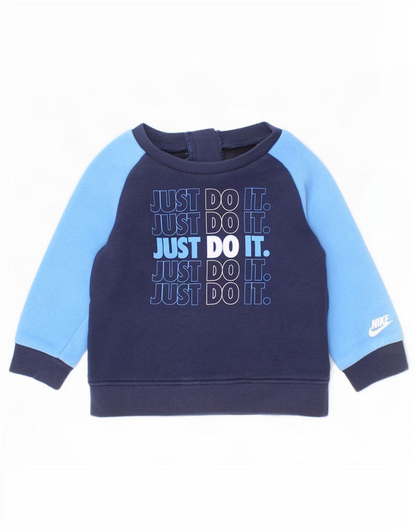 Bluza chłopięca Nike Baby Graphic w wieku 9-12 miesięcy, granatowa, z blokami kolorów