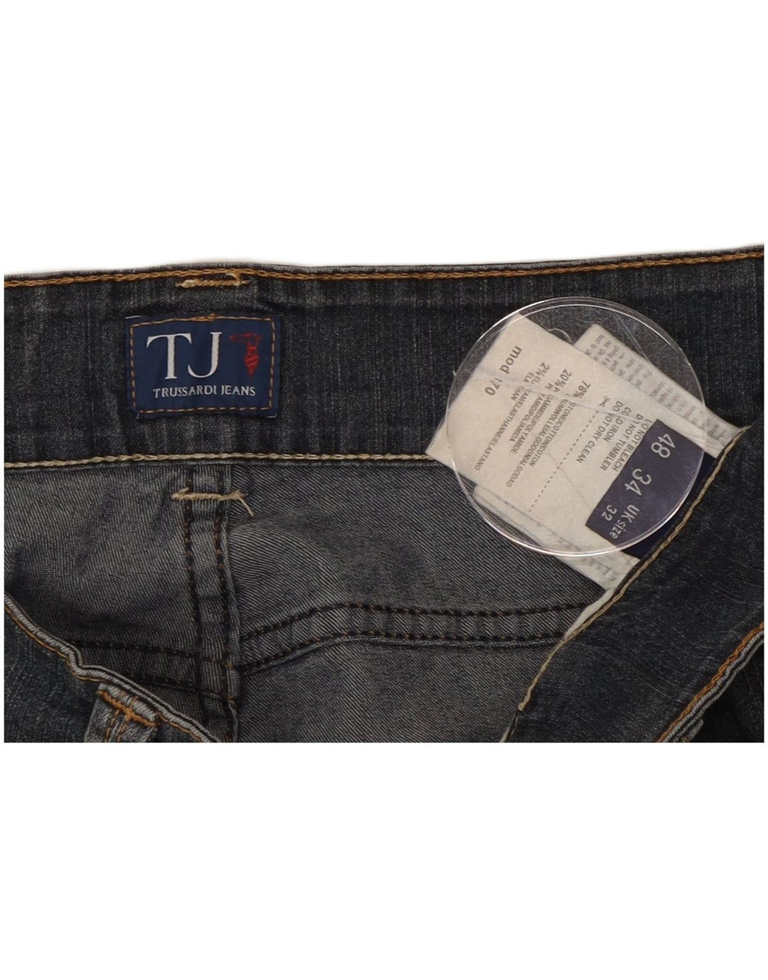 Męskie jeansy slim fit Trussardi W32 L32 Niebieskie bawełniane