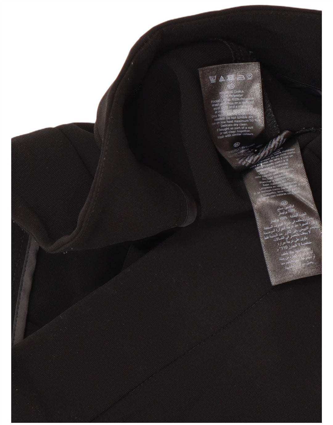 Damskie proste spodnie garniturowe Hobbs UK 10 Small W30 L30 Czarny poliester