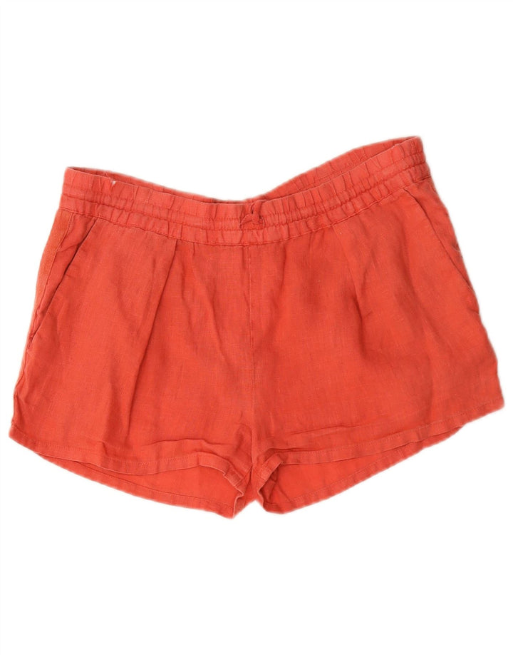 Damskie spodenki codzienne Zara małe W32 czerwone lniane