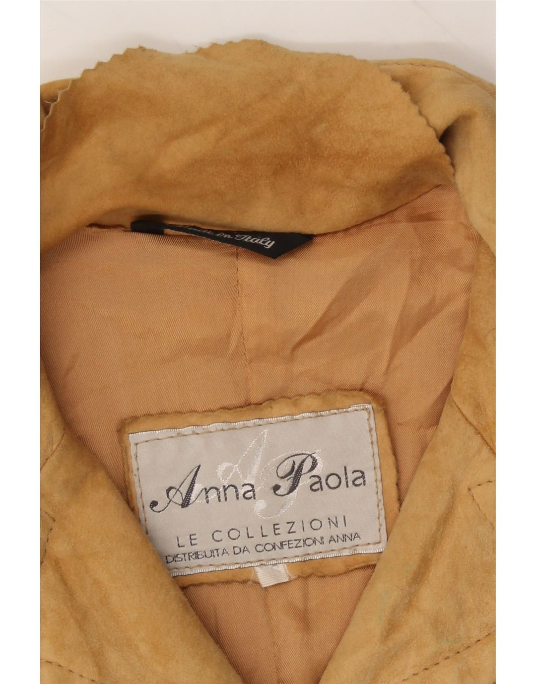 VINTAGE Womens Oversized Bomber Jacket UK 10 Small Beige Vintage Vintage and Second-Hand Vintage from Messina Hembry 