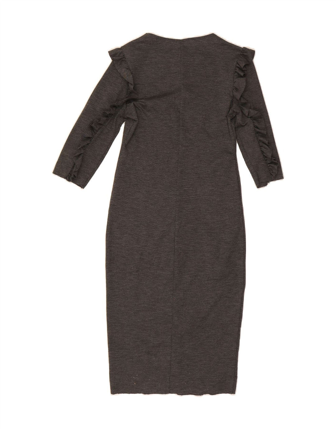ZARA Womens 3/4 Sleeve Bodycon Dress UK 12 Medium Grey Vintage Zara and Second-Hand Zara from Messina Hembry 