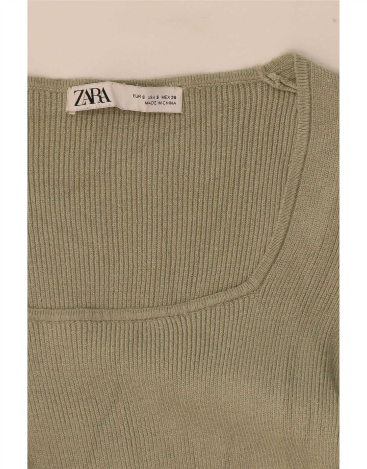Body damskie Zara UK 8 Small Zielona wiskoza