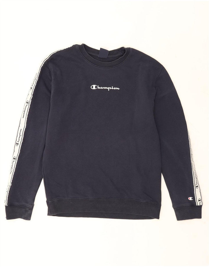 Męska bluza Champion Graphic Jumper Średni granatowy, bawełniany blok kolorów