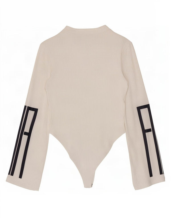 Damskie body Fila z długim rękawem i grafiką, UK 4 XS, białe