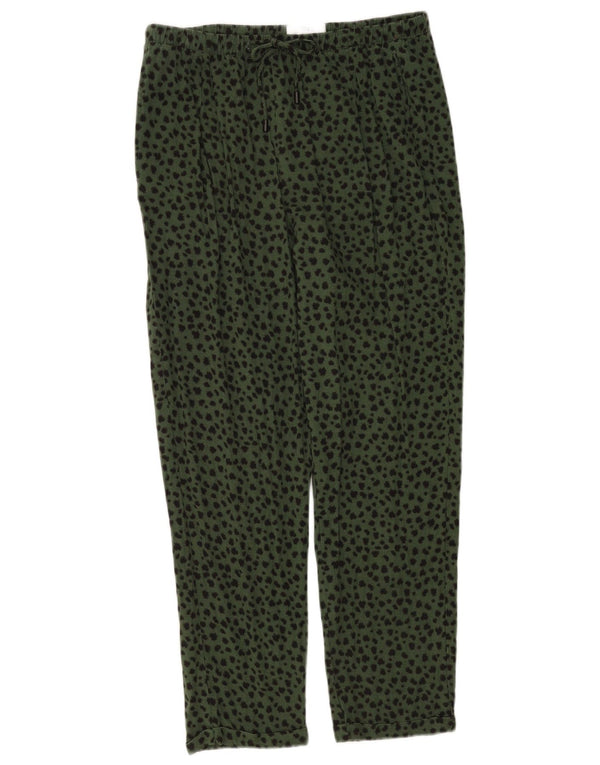 Spodnie damskie Marks & Spencer UK 12 Medium W32 L26 Zielony nadruk zwierzęcy