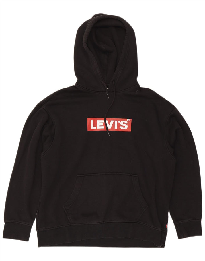 Męski standardowy sweter z kapturem Levi's, duży, czarny, bawełniany