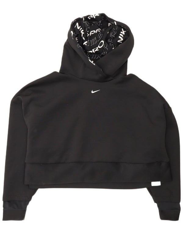 Damska bluza z kapturem Nike Dri Fit, UK 14 2XL, czarna, poliestrowa, sportowa