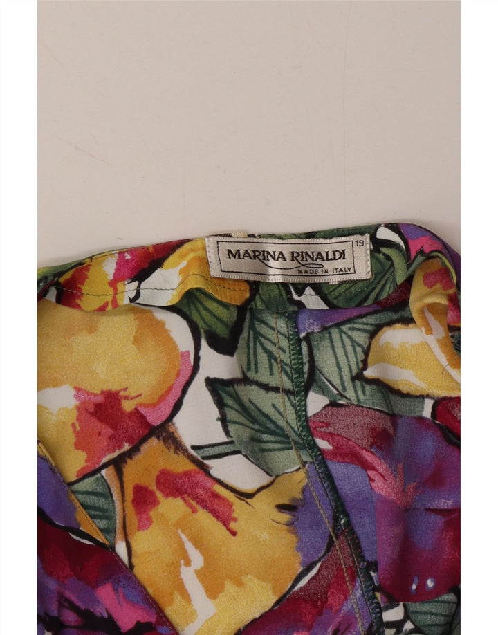 MARINA RINALDI Womens Shirt Blouse Size 19 Small Multicoloured Floral Vintage Marina Rinaldi and Second-Hand Marina Rinaldi from Messina Hembry 
