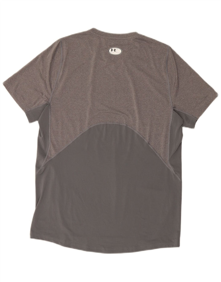 Męski dopasowany t-shirt Under Armour, duży, szary, nakrapiany