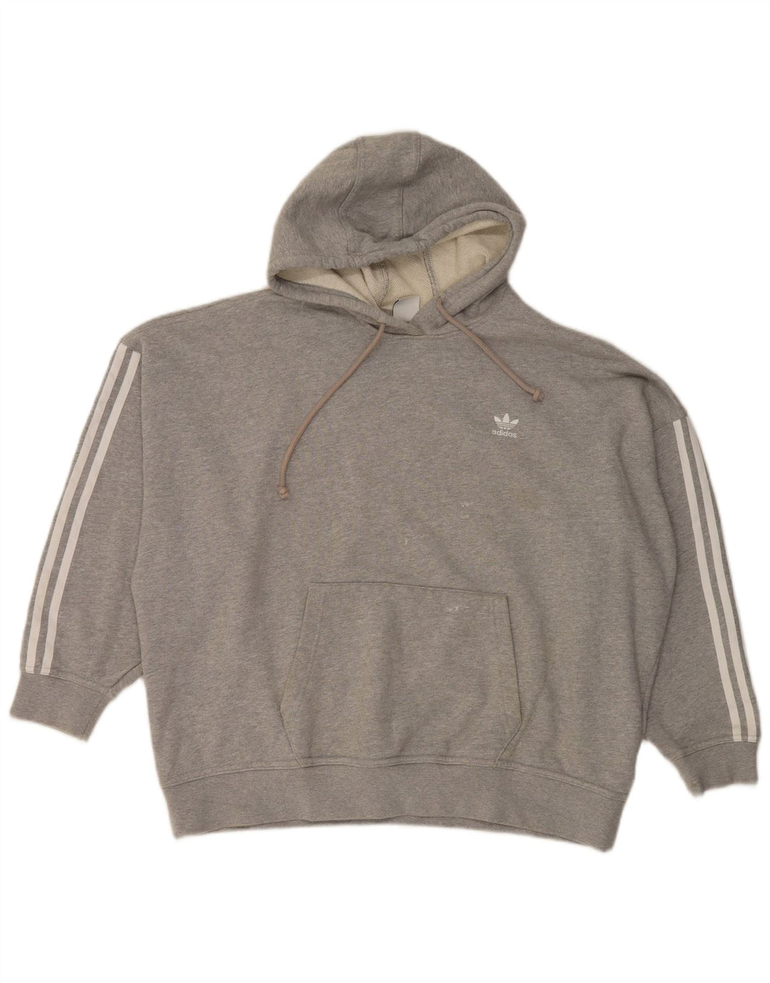 Damska bluza z kapturem Adidas Oversized UK 14 Średnia szara bawełna