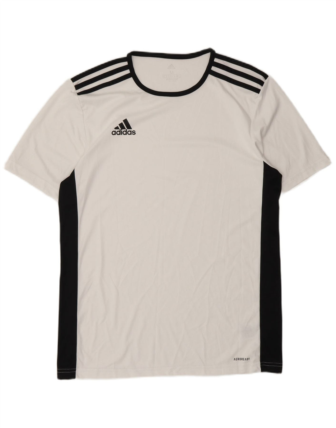 Męska koszulka Adidas Aeroready Top, średni biały poliester z blokami kolorów