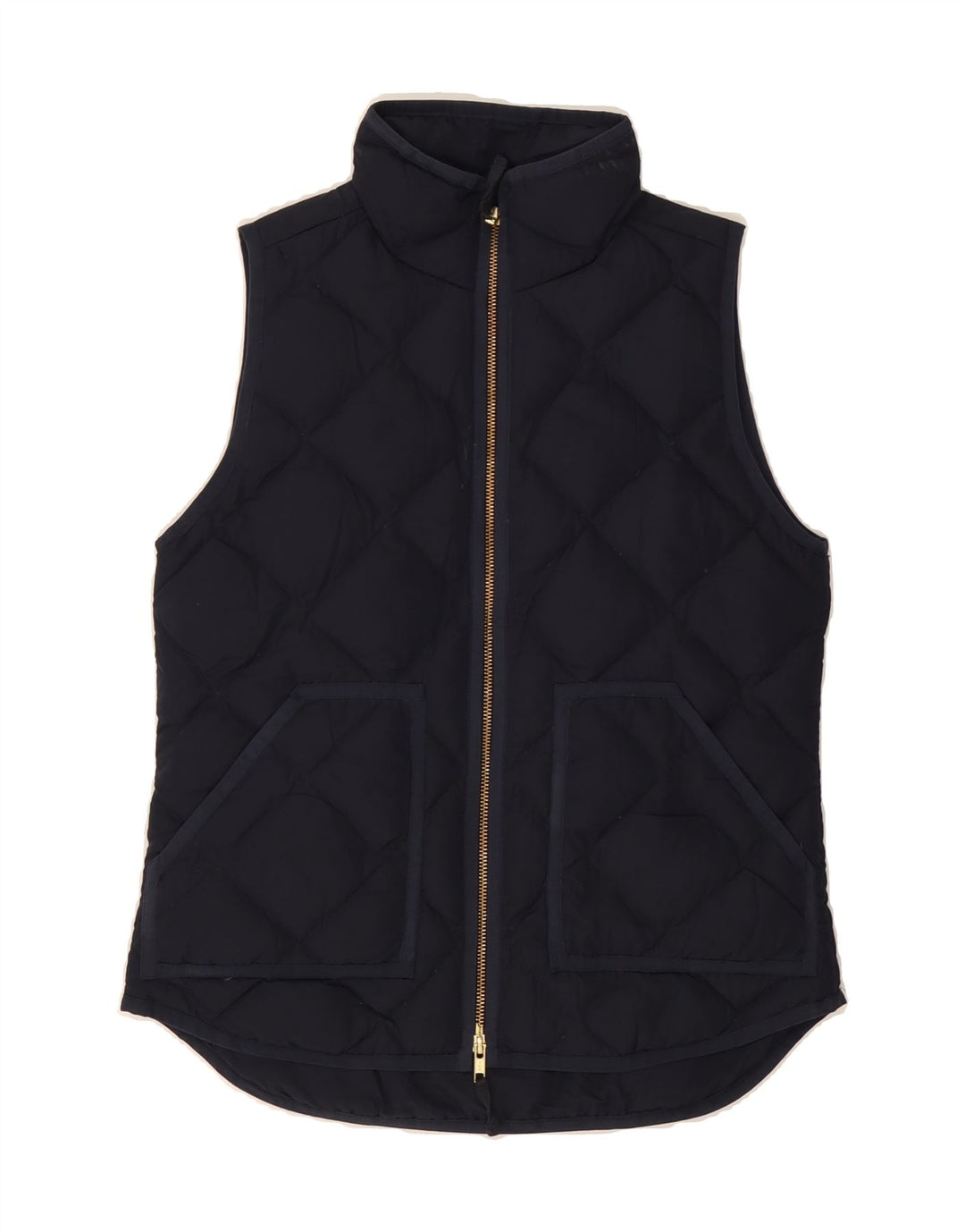 J. CREW Womens Padded Gilet UK 6 XS Navy Blue Polyester Vintage J. Crew and Second-Hand J. Crew from Messina Hembry 