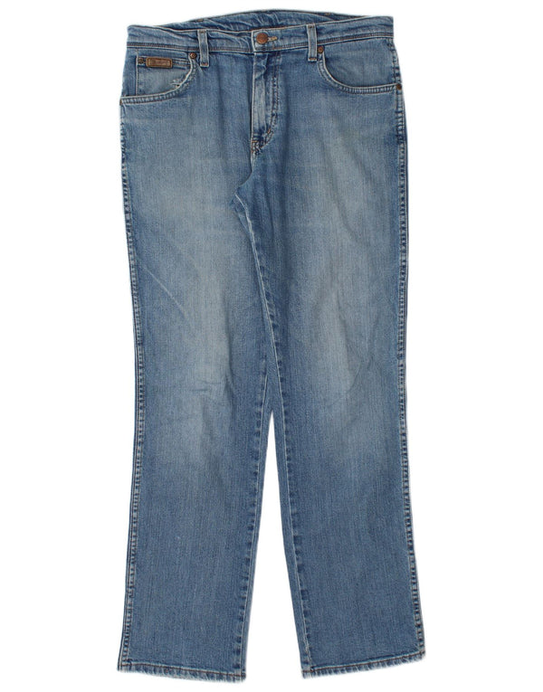Męskie jeansy WRANGLER Texas Stretch Straight W33 L32 Niebieskie, bawełniane