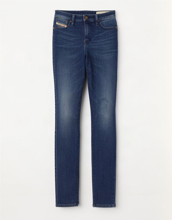 Diesel Damskie Skinzee Super Slim Skinny Jeans W28 L30 Niebieskie bawełniane