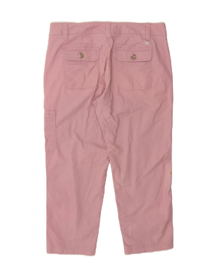 EDDIE BAUER Womens Cargo Capri Trousers US 6 Medium W32 L23 Pink Cotton Vintage Eddie Bauer and Second-Hand Eddie Bauer from Messina Hembry 