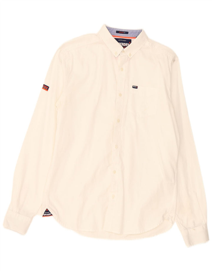 Męska koszula Superdry, mała, biała, bawełniana