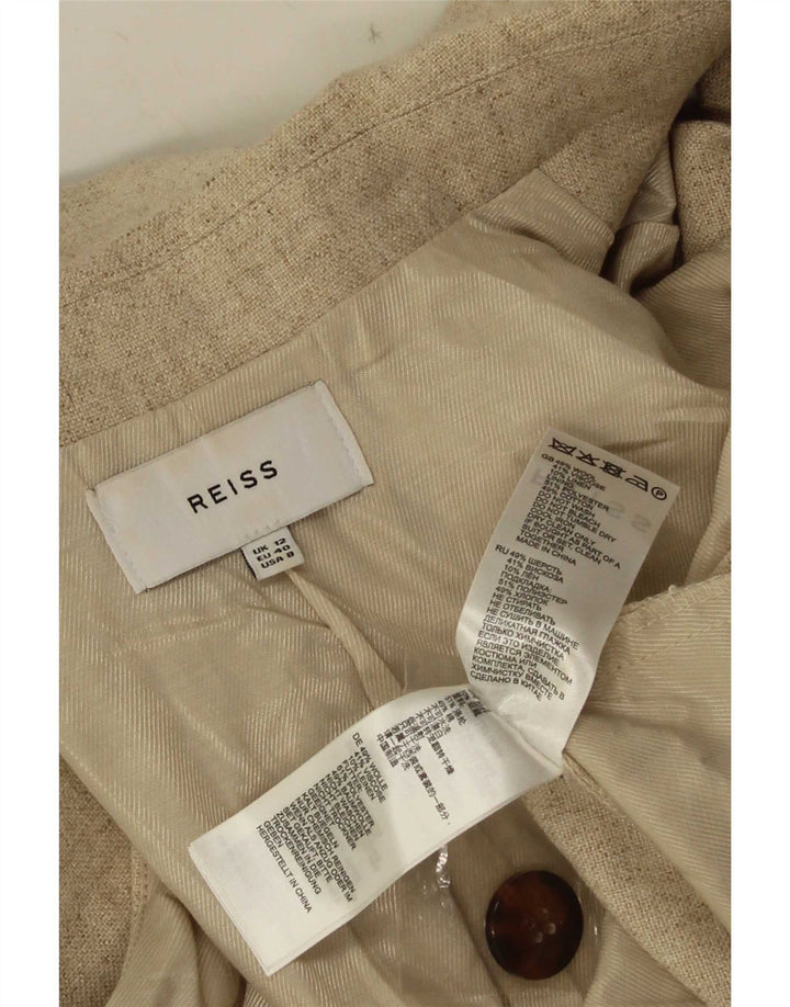Damski kombinezon bez rękawów Reiss UK 12, średni beż, wełna