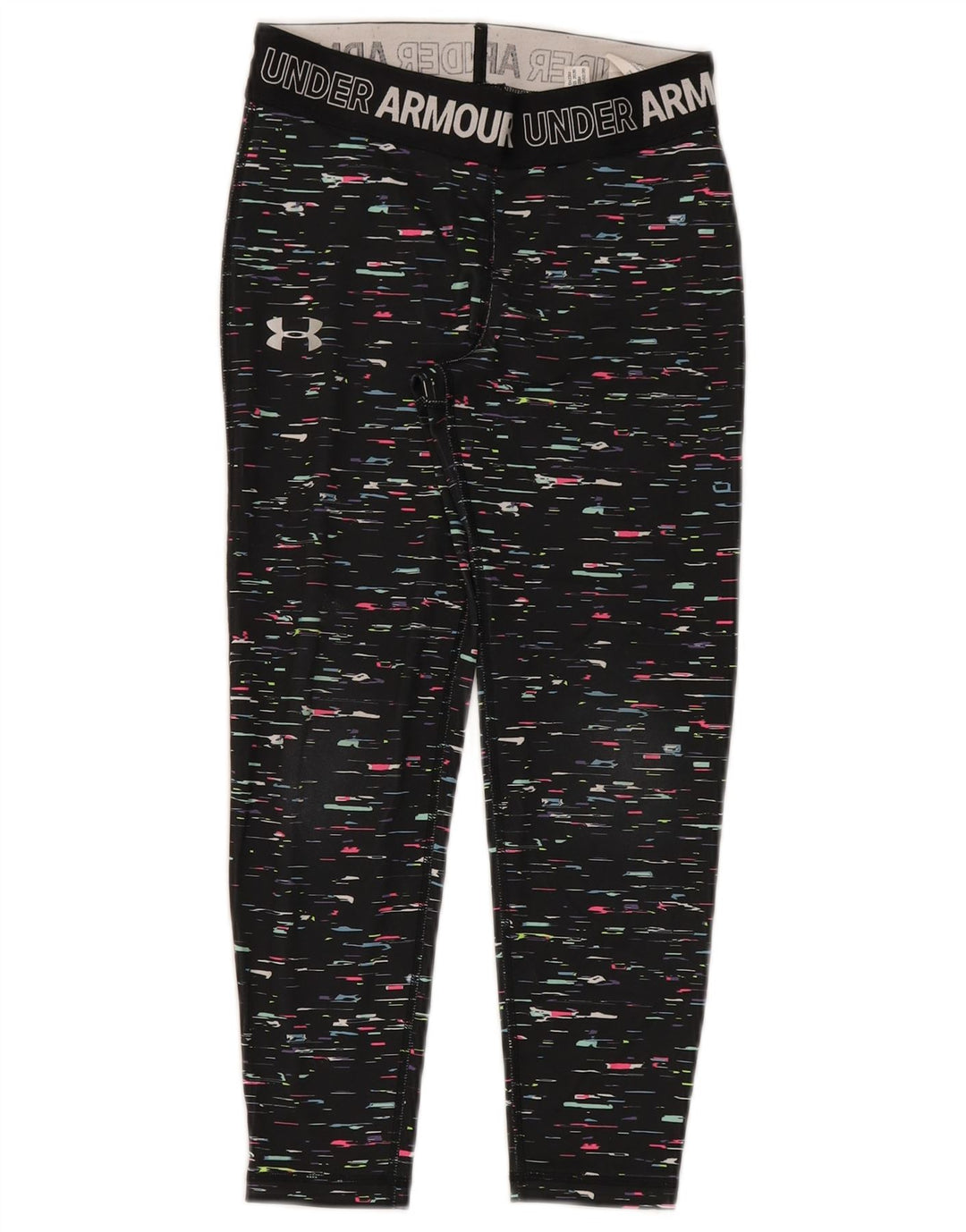 Spodnie dresowe Under Armour dziewczęce 9-10 lat, średnie, czarne, nakrapiane