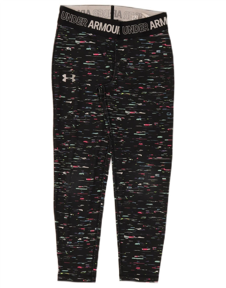 Spodnie dresowe Under Armour dziewczęce 9-10 lat, średnie, czarne, nakrapiane