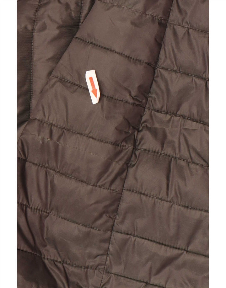 Damski ocieplany płaszcz z kapturem Massimo Dutti UK 10, mały, khaki, poliester