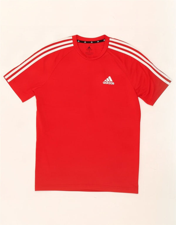 Adidas Męski T-shirt Aeroready Top Mały Czerwony Poliester