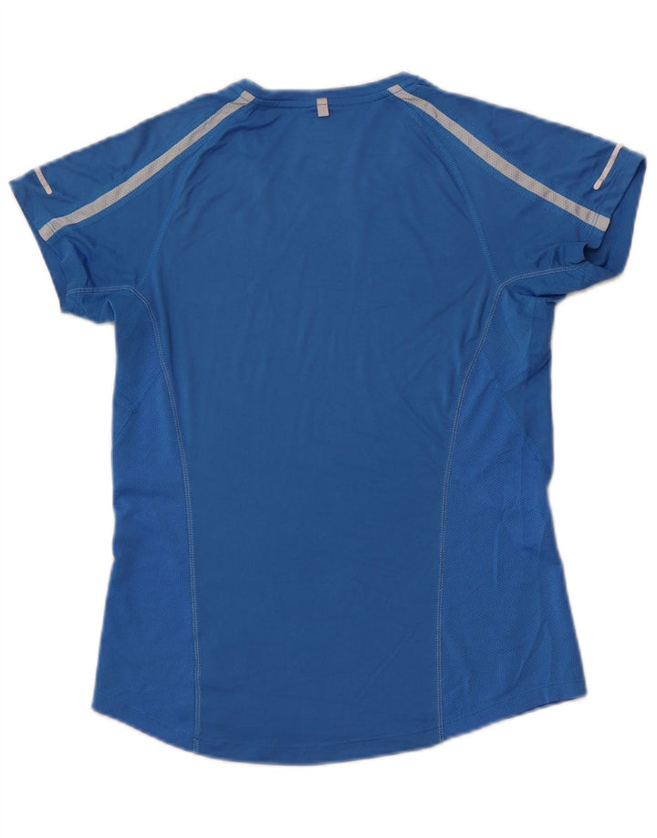 Damska koszulka NIKE Dri Fit Top UK 8/10, mała, niebieska, poliestrowa, sportowa