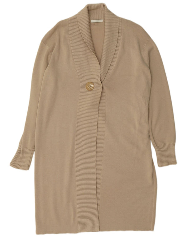 Marks & Spencer Damski sweter rozpinany z szalowym dekoltem, UK 18 XL, beżowy