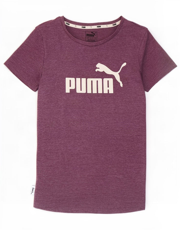 Damska koszulka z grafiką Puma Top UK 12, średni fiolet, poliester