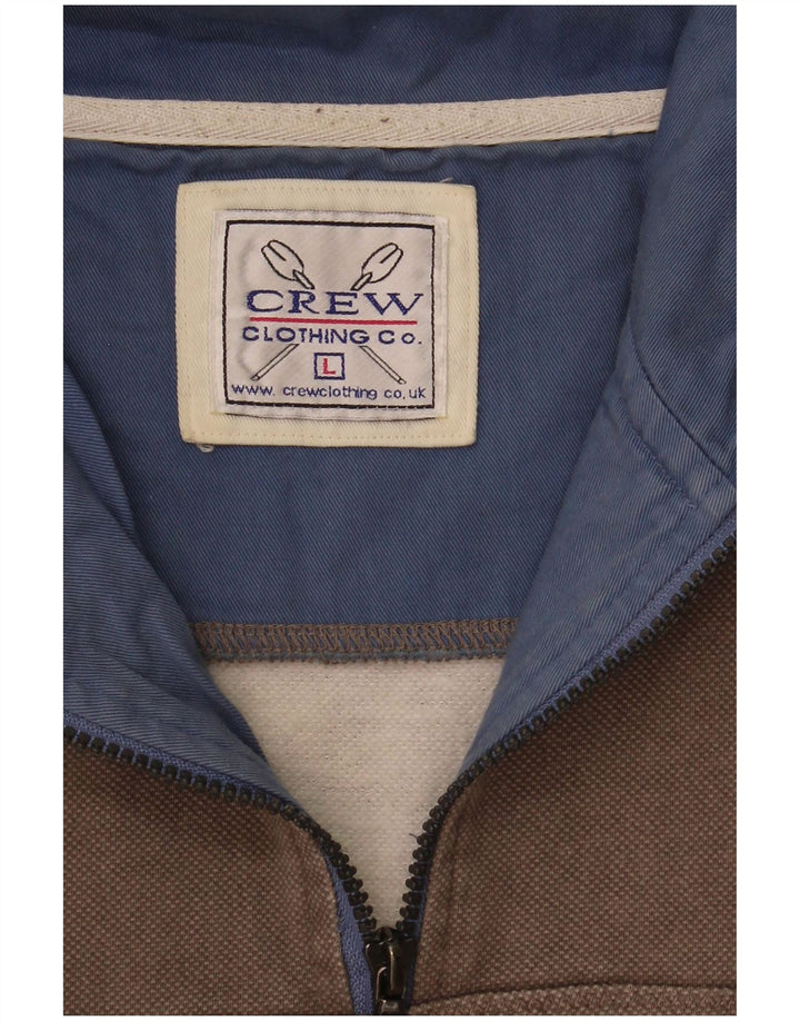 Crew Clothing Męska bluza z zamkiem błyskawicznym, duża, szara