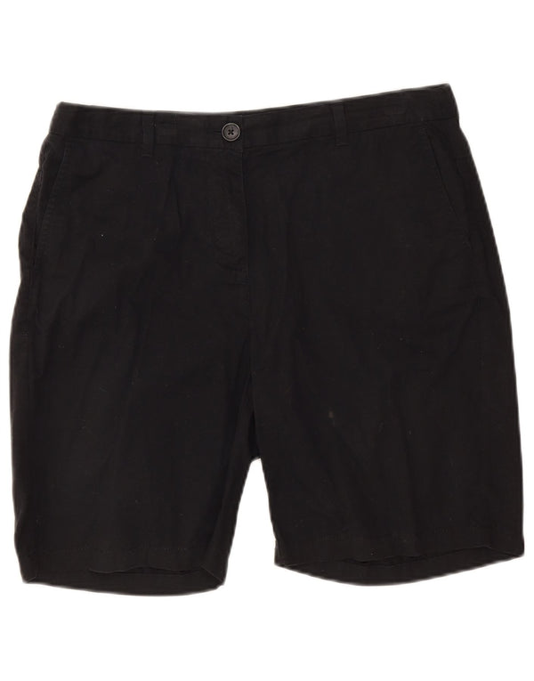 Marks & Spencer Damskie spodenki Chino UK 12 Medium W30 Czarne bawełniane