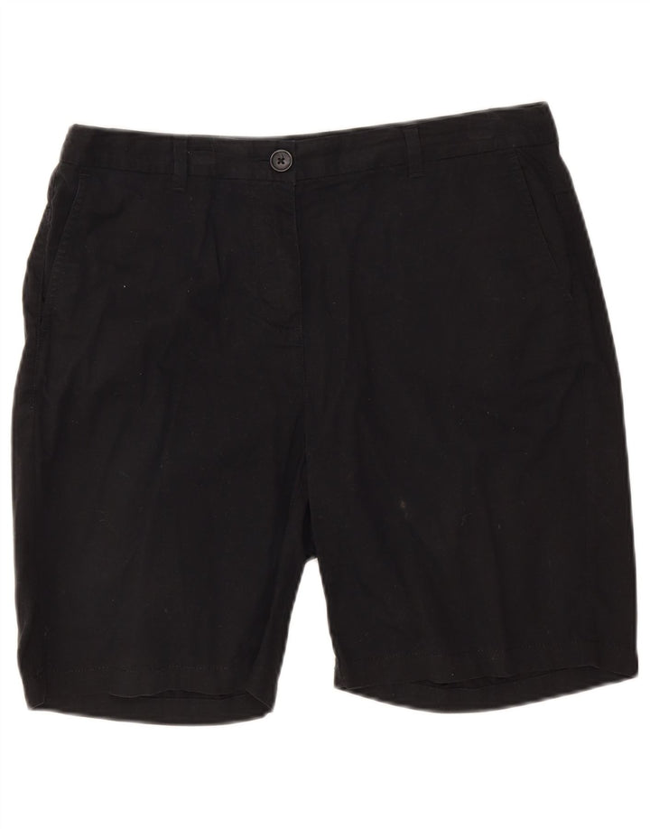Marks & Spencer Damskie spodenki Chino UK 12 Medium W30 Czarne bawełniane
