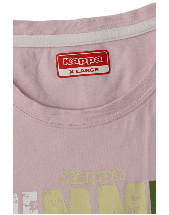 Damska koszulka z grafiką Kappa Top UK 18 XL fioletowa