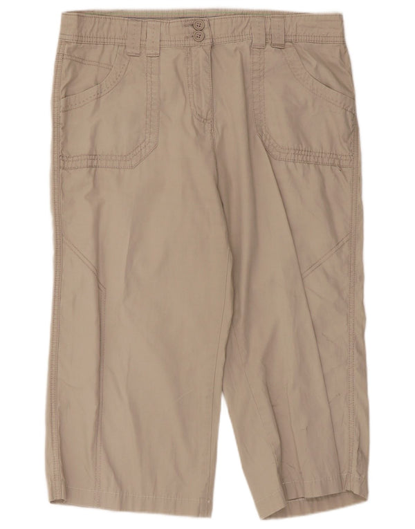 Spodnie Marks & Spencer Damskie Straight Capri UK 14 Duże W34 L19 Beżowe