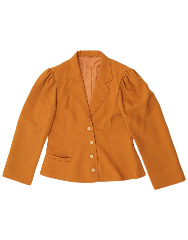 Vintage damski zestaw 2-częściowy z 4 guzikami, UK 10, mały, pomarańczowy