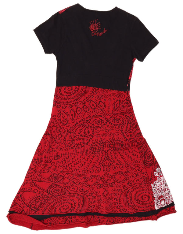 Damska sukienka o linii A Desigual UK 8 Small Red Paisley