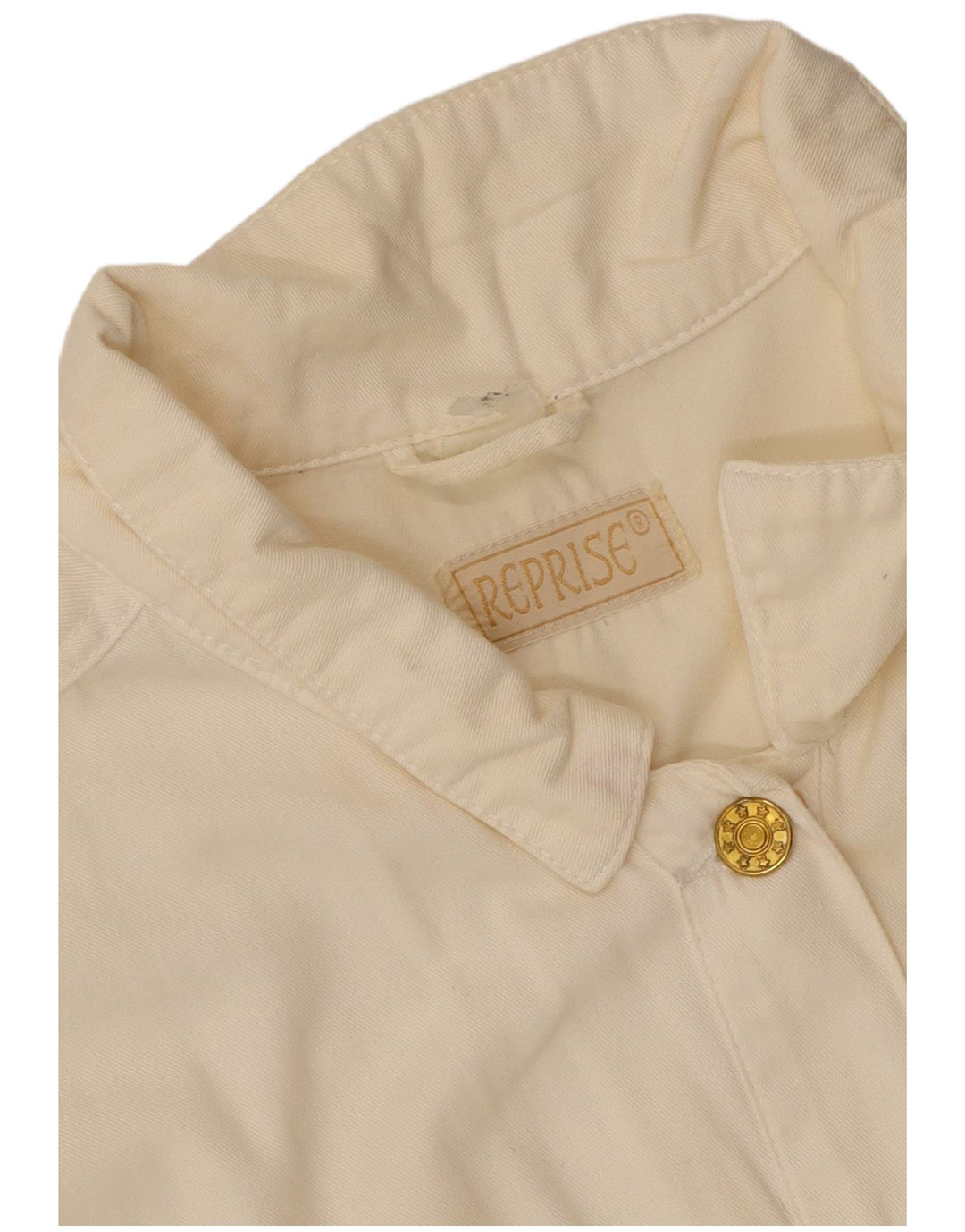 Damska kamizelka dżinsowa Reprise UK 16, duża w kolorze złamanej bieli