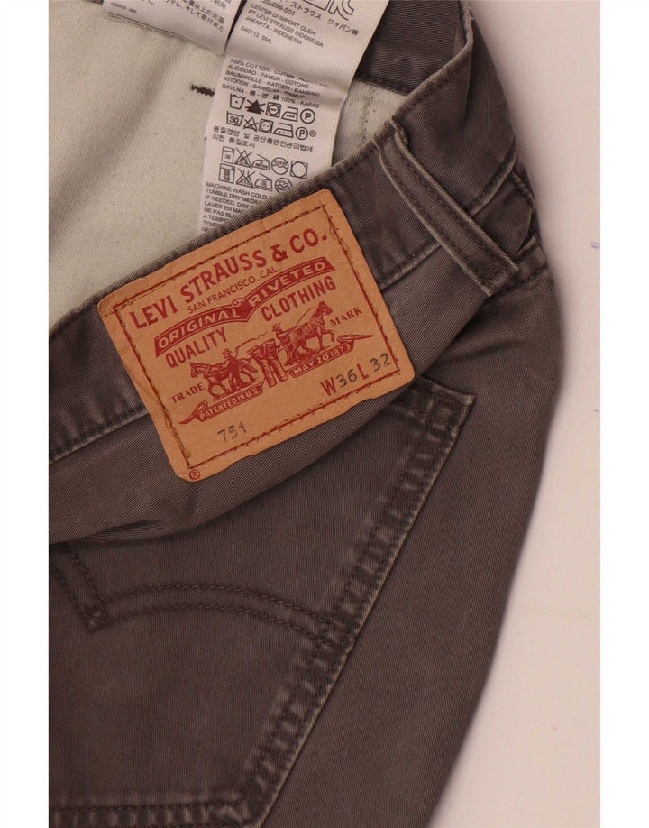 Męskie dżinsy Levi's 751 Straight W36 L32 Szara bawełna