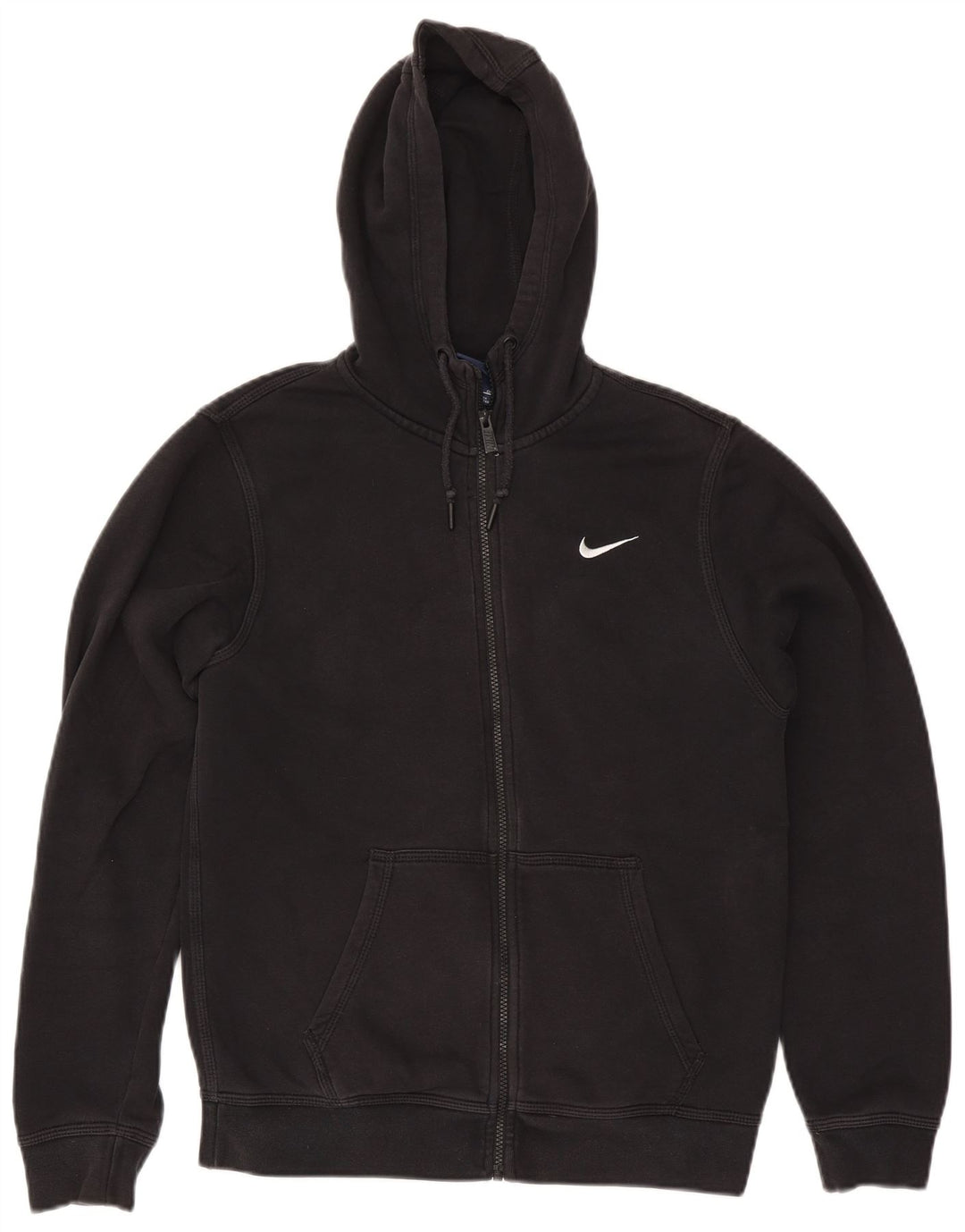 Męski sweter z kapturem i zamkiem błyskawicznym Nike, mały, czarny, bawełniany