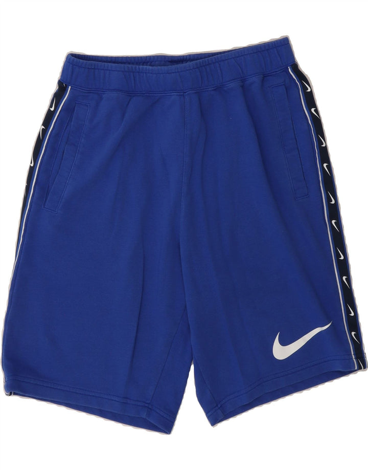 NIKE Mens Graphic Sport Shorts Medium  Blue Cotton Vintage Nike and Second-Hand Nike from Messina Hembry 