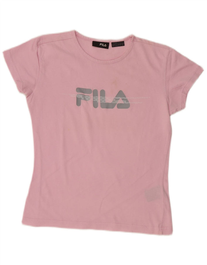 Damska koszulka FILA Crop Graphic Top UK 10 Small Pink