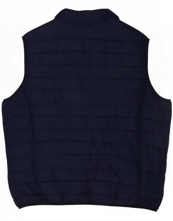 Jack & Jones Mens Padded Gilet UK 44 2XL Navy Blue Polyester