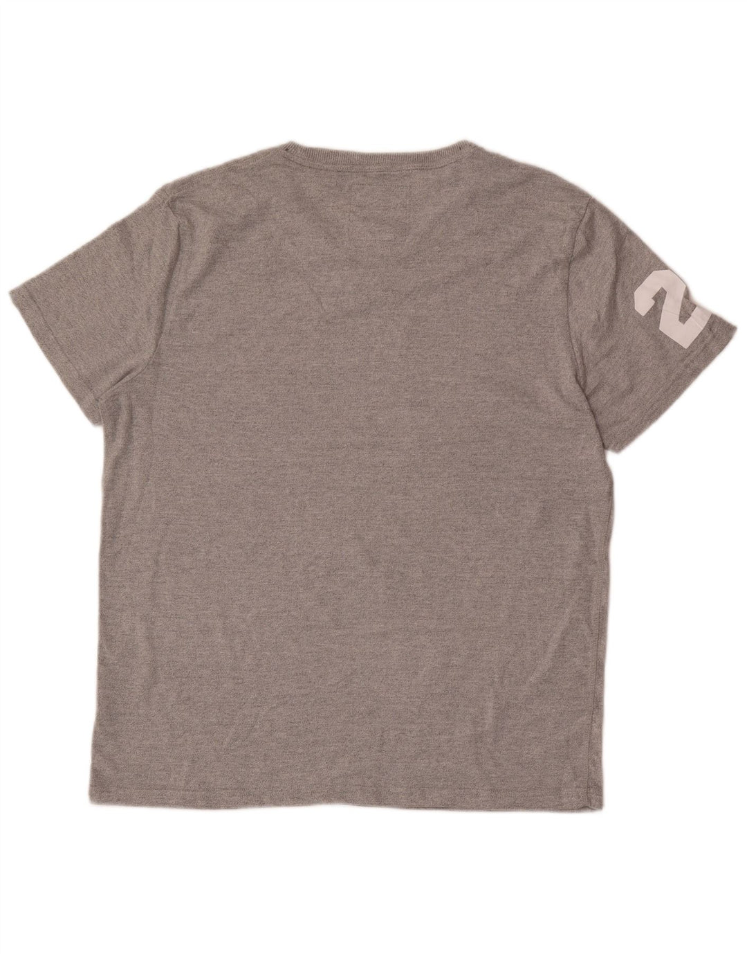 Męski T-shirt Superdry z grafiką, 2XL, szara bawełna