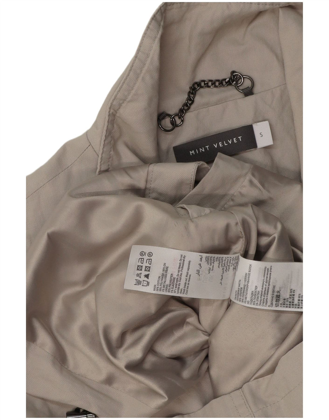 Damska kurtka użytkowa MINT VELVET UK 10, mała, szara, bawełniana