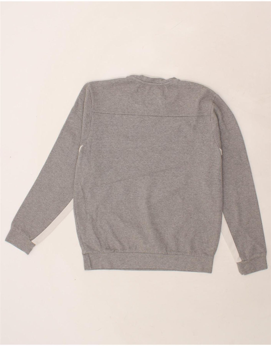 JACK WILLS Mens Graphic Sweatshirt Jumper Small Grey Colourblock Cotton Vintage Jack Wills and Second-Hand Jack Wills from Messina Hembry 