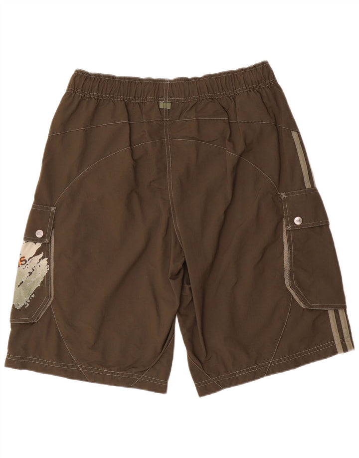 Męskie szorty cargo ADIDAS z grafiką, średnie W32, brązowy nylon
