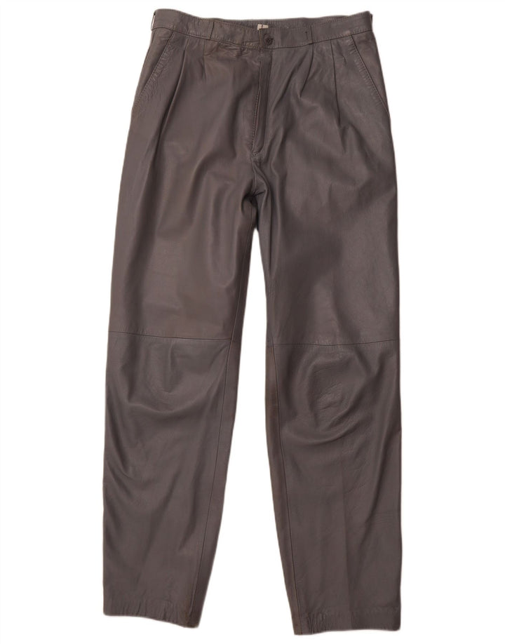 Damskie spodnie z wysokim stanem VINTAGE IT 46 Large W30 L31 Szara skóra