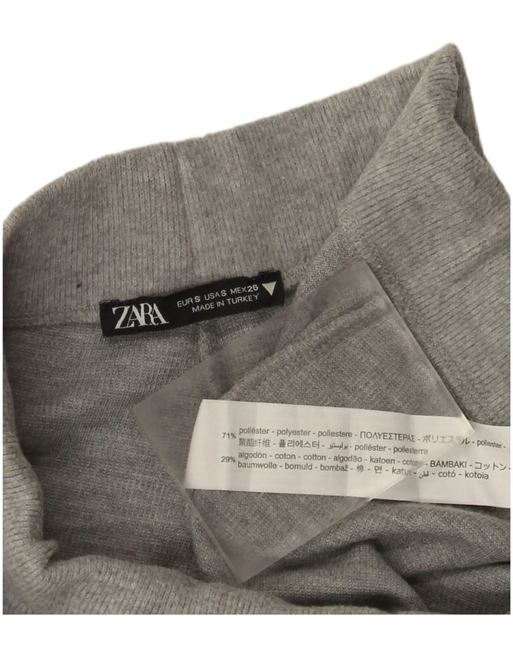 Damskie spodnie dresowe Zara UK 8, małe, szare, nakrapiane, poliestrowe