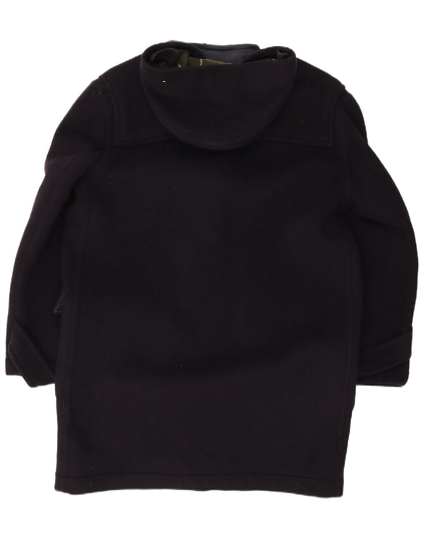 Vintage męski płaszcz z kapturem UK 40, duży, granatowy