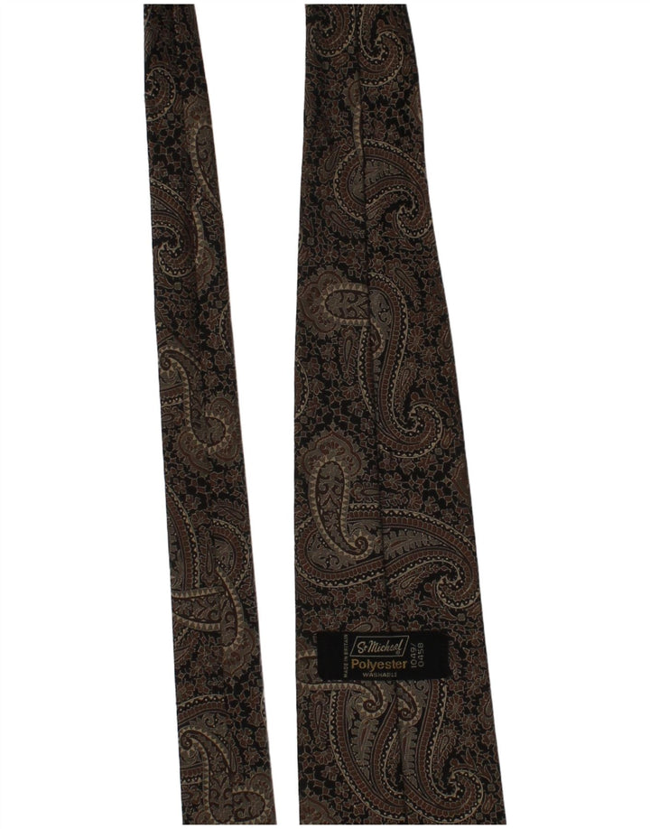 Krawat męski St Michael w jednym rozmiarze, brązowy, klasyczny paisley